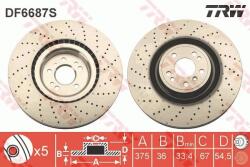 TRW Disc Frana Df6687S Mercedes-Benz Gl-Class/Gle/Gls/M-Class