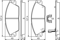 Bosch Set Placute Frana, Frana Disc 0986494620 Honda Accord Ii Hyundai Accent/Accent I