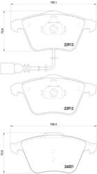 BREMBO Set Placute Frana, Frana Disc P85129 Audi A3/Tt Seat Leon Vw Golf Vi/Scirocco (P85129)