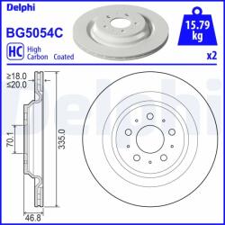 DELPHI Disc Frana Bg5054C Tesla Model 3 (BG5054C)