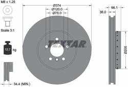 TEXTAR Disc Frana 92266125 Bmw 5/5 Gran Turismo/6/6 Gran/7