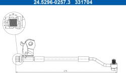 ATE Furtun Frana 24.5296-0257.3 Hyundai I20 I