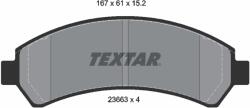 TEXTAR Set Placute Frana, Frana Disc 2366301 Chevrolet Blazer S10/S10 Blazer/S10 Pick-Up (2366301)