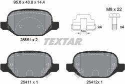 TEXTAR Set Placute Frana, Frana Disc 2565101 Fiat Panda (2565101)