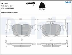 DELPHI Set Placute Frana, Frana Disc Lp2490 Audi A3/A8 D4/Q2/Tt Mg (Saic) 5 Seat Ateca
