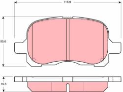 TRW Set Placute Frana, Frana Disc Gdb3204 Toyota Caldina/Carina E Vi/Corolla/Corona (GDB3204)