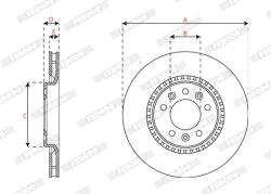 FERODO Disc Frana Ddf2783C Citroën Jumpy Iii/Spacetourer Opel Vivaro C/Zafira Life
