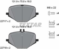 TEXTAR Set Placute Frana, Frana Disc 2271701 Mercedes-Benz G-Class/Gle (2271701)