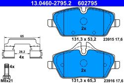 ATE Set Placute Frana, Frana Disc 13.0460-2795.2 Bmw 2 Active Mini Mini/Mini Clubman (13.0460-2795.2)