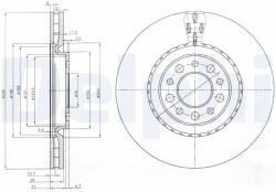 DELPHI Disc Frana Bg3993 Alfa Romeo 159/Brera/Giulietta/Spider Jeep Cherokee (BG3993)