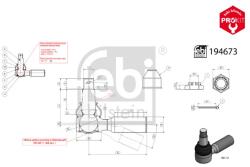 Febi Bilstein Cap De Bara Punte Fata 194673 Renault Trucks C/K