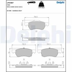 DELPHI Set Placute Frana, Frana Disc Lp3487 Chevrolet Equinox Mg Mg 350/Mg 5/Mg Zs