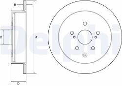 DELPHI Disc Frana Bg4919C Lexus Rx Toyota Highlander / Kluger/Sienna (BG4919C)