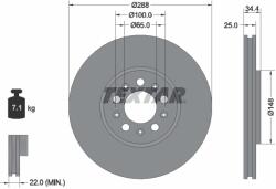 TEXTAR Disc Frana 92106605 Audi A1/A3 Seat Cordoba/Cordoba Vario/Ibiza Iii/Ibiza Iv (92106605)