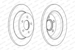 FERODO Disc Frana Ddf2058C Ford C-Max/C-Max Ii/Ka+ Iii/Kuga Ii/Transit Connect