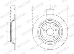 FERODO Disc Frana Ddf2977C Ford Focus Iii/Focus Iv/Kuga Iii