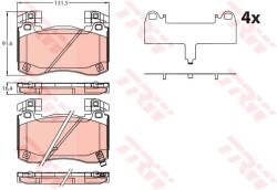 TRW Set Placute Frana, Frana Disc Gdb2254 Genesis G70/G70 Shooting Brake Kia Stinger