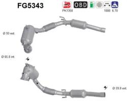 AS Filtru Funingine/Particule, Sist. De Esapament Fg5343 Audi A3/Q2/Q3 Cupra Leon