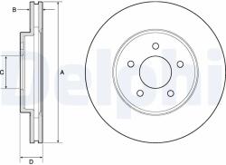 DELPHI Disc Frana Bg4120 Ford Maverick Ford Usa Escape Mazda Tribute