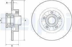 DELPHI Disc Frana Bg9190Rsc Fiat Talento Nissan Nv300/Primastar Opel Vivaro B (BG9190RSC)