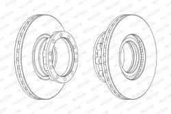 FERODO Disc Frana Fcr272A Man Foc/L2000/M 2000 L/Tga/Tgl I/Tgl Ii/Tgm I (FCR272A)