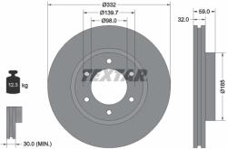 TEXTAR Disc Frana 92320803 Changan Cx70 Ford Ranger Ford (Jmc) Everest