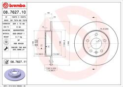 BREMBO Disc Frana 08.7627. 11 Chevrolet Astra/Meriva/Zafira Opel Astra G/Astra G Classic