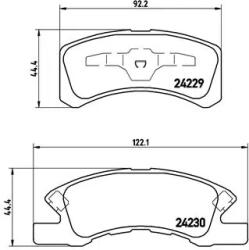 BREMBO Set Placute Frana, Frana Disc P16011 Daihatsu Ayla/Cuore V/Cuore Vi/Cuore Vii/Max