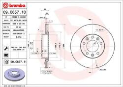 BREMBO Disc Frana 09. C657.11 Peugeot 308/308 Ii/308 Sw Ii Peugeot (Df-Psa) 308S (09.C657.11)