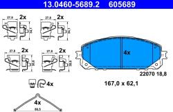 ATE Set Placute Frana, Frana Disc 13.0460-5689.2 Jeep Cherokee (13.0460-5689.2)