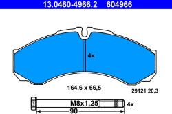 ATE Set Placute Frana, Frana Disc 13.0460-4966.2 Iveco Daily Ii/Daily Iii/Daily Iv