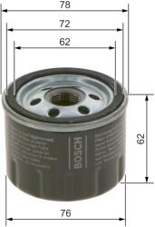 Bosch Filtru Ulei F026407279 Ford C-Max/C-Max Ii/Fiesta Vii/Focus Iv/Galaxy Iii/Puma