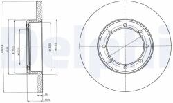 DELPHI Disc Frana Bg4344 Nissan Interstar/Nv400 Opel Movano B Renault Master Iii (BG4344)