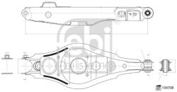 Febi Bilstein Brat, Suspensie Roata Spate 194708 Toyota Rav 4 Iii/Rav 4 Iv