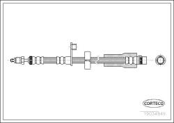 CORTECO Furtun Frana Punte Fata 19034949 Citroën C3 Iii/C3 Picasso/Ds3 Peugeot 2008 I (19034949)