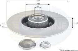 COMLINE Disc Frana Adc3010 Nissan Note Renault Clio Iii/Megane Ii/Modus / Modus/Wind (ADC3010)