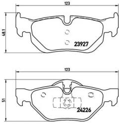 BREMBO Set Placute Frana, Frana Disc P06038X Bmw 1/3/X1 Bmw (Brilliance) 3 Series/X1 (P06038X)