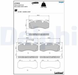 DELPHI Set Placute Frana, Frana Disc Lp3836 Maserati Levante/Quattroporte Vi (LP3836)