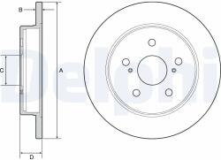 DELPHI Disc Frana Bg4928C Lexus Es/Nx/Ux Toyota C-Hr/Camry/Corolla/Prius/Rav 4 V/Yaris