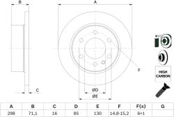 Bosch Disc Frana 0986479295 Mercedes-Benz Sprinter 3, 5-T/Sprinter 3, 5-T Tourer