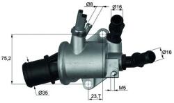MAHLE Termostat, Lichid Racire Ti14388 Alfa Romeo 159/Brera Cadillac Bls Fiat Croma (TI14388)