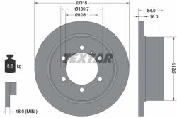 TEXTAR Disc Frana 92093100 Mitsubishi Delica / Space Gear/Galloper/L400/Pajero (92093100)