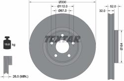 TEXTAR Disc Frana 92334903 Mercedes-Benz Eqv/V-Class (92334903)