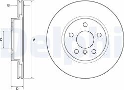 DELPHI Disc Frana Bg4777C Bmw 1/2 Active/2 Active Tourer/2 Gran/X1/X2 Mini Mini