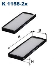 FILTRON Filtru, Aer Habitaclu K1158-2X Chevrolet Rezzo Daewoo Rezzo (K1158-2x)