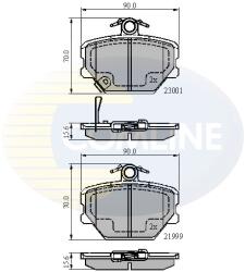 COMLINE Set Placute Frana, Frana Disc Cbp31019 Smart Cabrio/City-Coupe/Crossblade/Fortwo