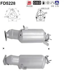 AS Filtru Funingine/Particule, Sist. De Esapament Fd5228 Audi A6 C6 (FD5228)