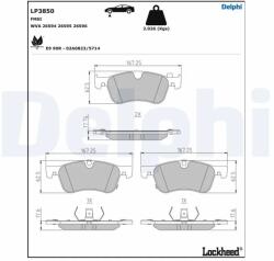 DELPHI Set Placute Frana, Frana Disc Lp3850 Dacia Duster Nissan Kicks/Qashqai Iii (LP3850)