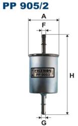 FILTRON Filtru Combustibil Pp905/2 Chevrolet Epica/Evanda/Lacetti/Lanos/Matiz/Niva/Optra (PP905/2)