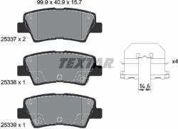 TEXTAR Set Placute Frana, Frana Disc 2533701 Dodge Attitude Hyundai Accent Iv/Elantra V